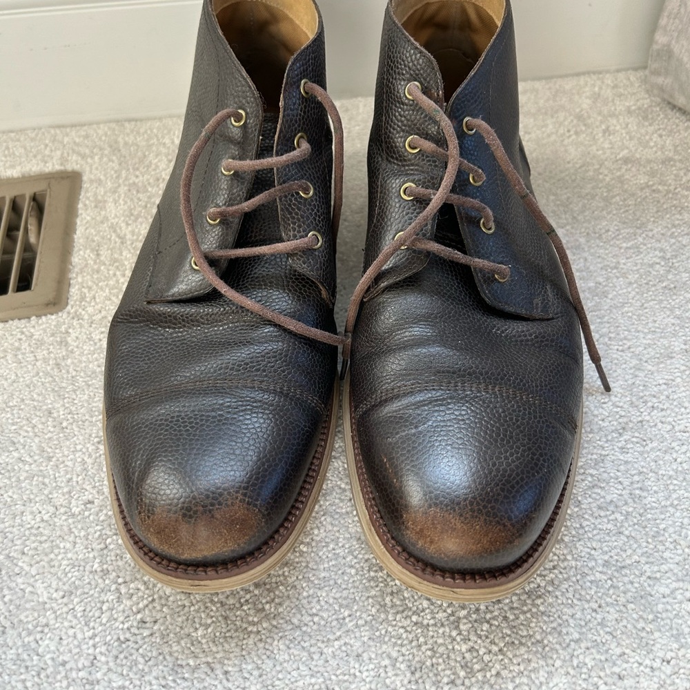 COLE HAAN MENS GRAND LEATHER CHUKKA BOOTS SIZE 11 1/2